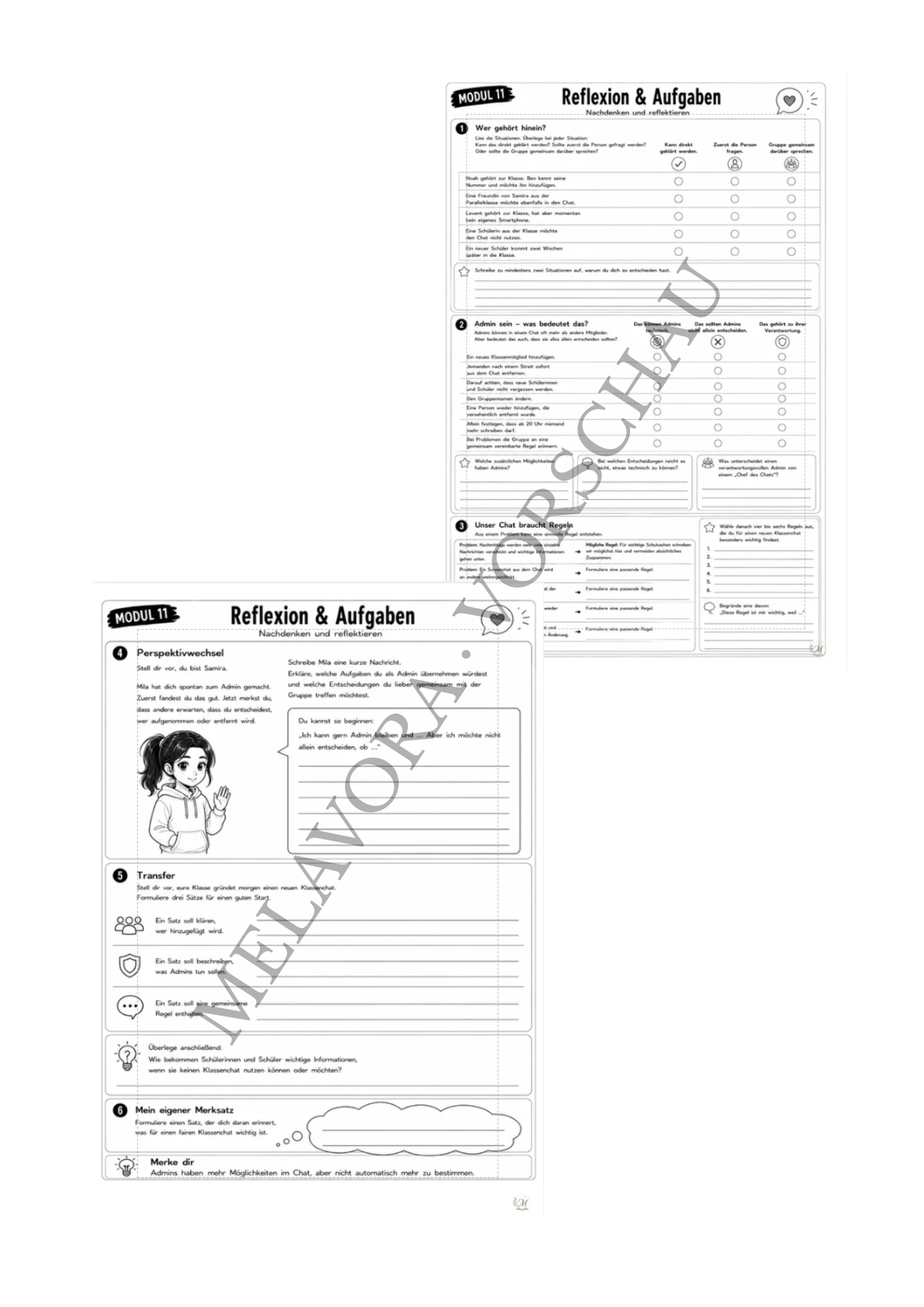 Der neue Klassenchat Arbeitsblätter Der neue Klassenchat