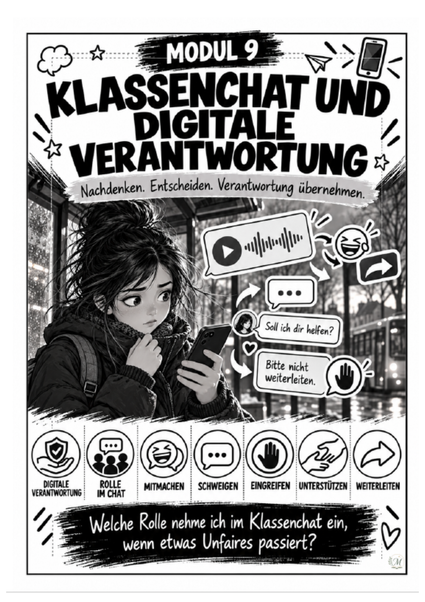 Klassenchat - Komplettpaket Module 1–10 Titelbild Klassenchat und digitale Verantwortung